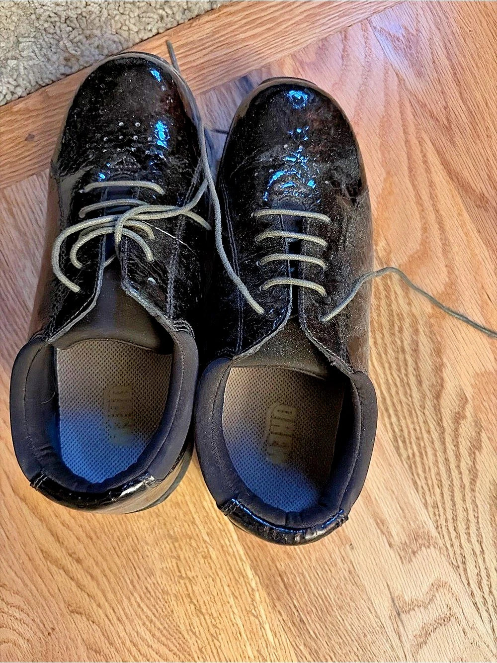 Drew Black Patent Lace-Up Shoes